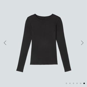 Everlane Micro-Rib Long-Sleeve Crew